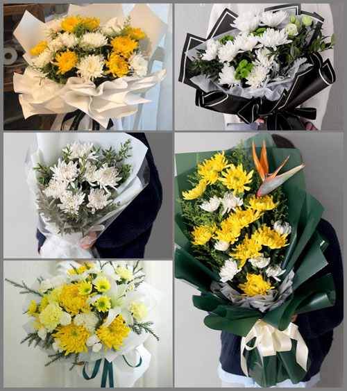 浙江省绍兴新昌县澄潭镇西花园村白事花束代送